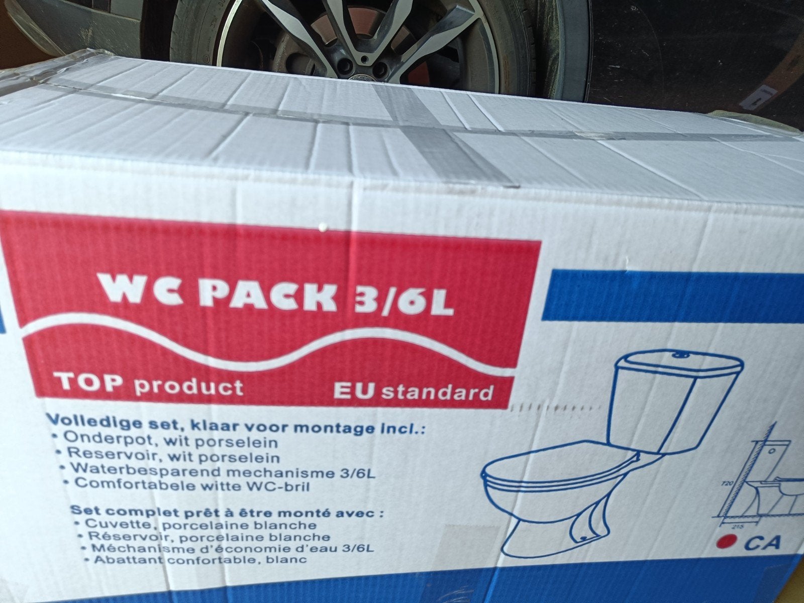 nieuw toilet te koop, Ophalen
