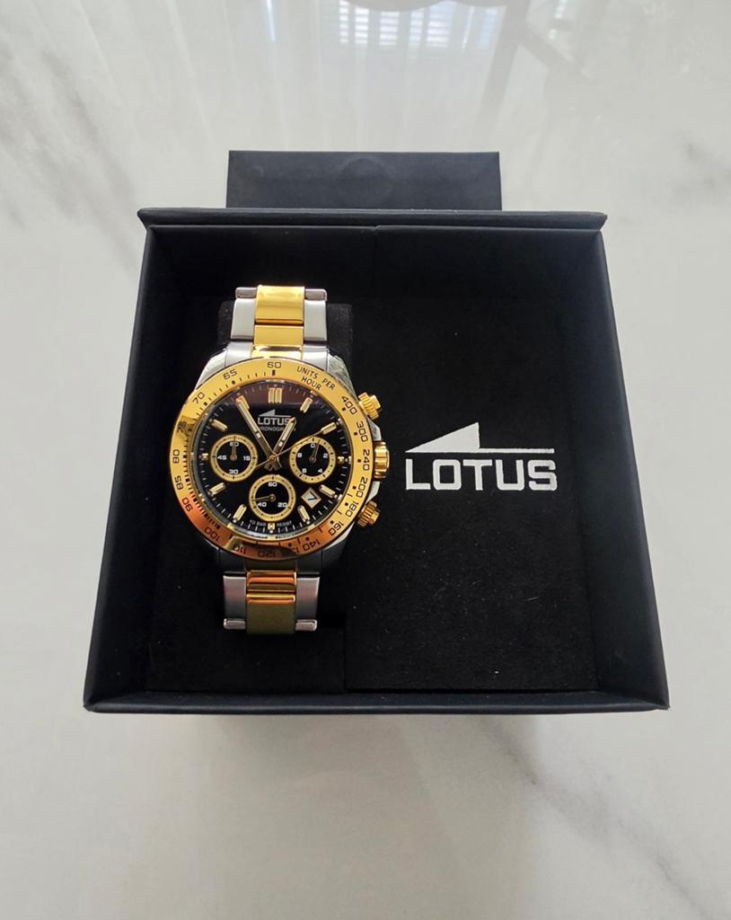 Lotus Chronograph Zilver Gold Nieuw, Handtassen en Accessoires, Horloges | Heren, Ophalen, Zilver