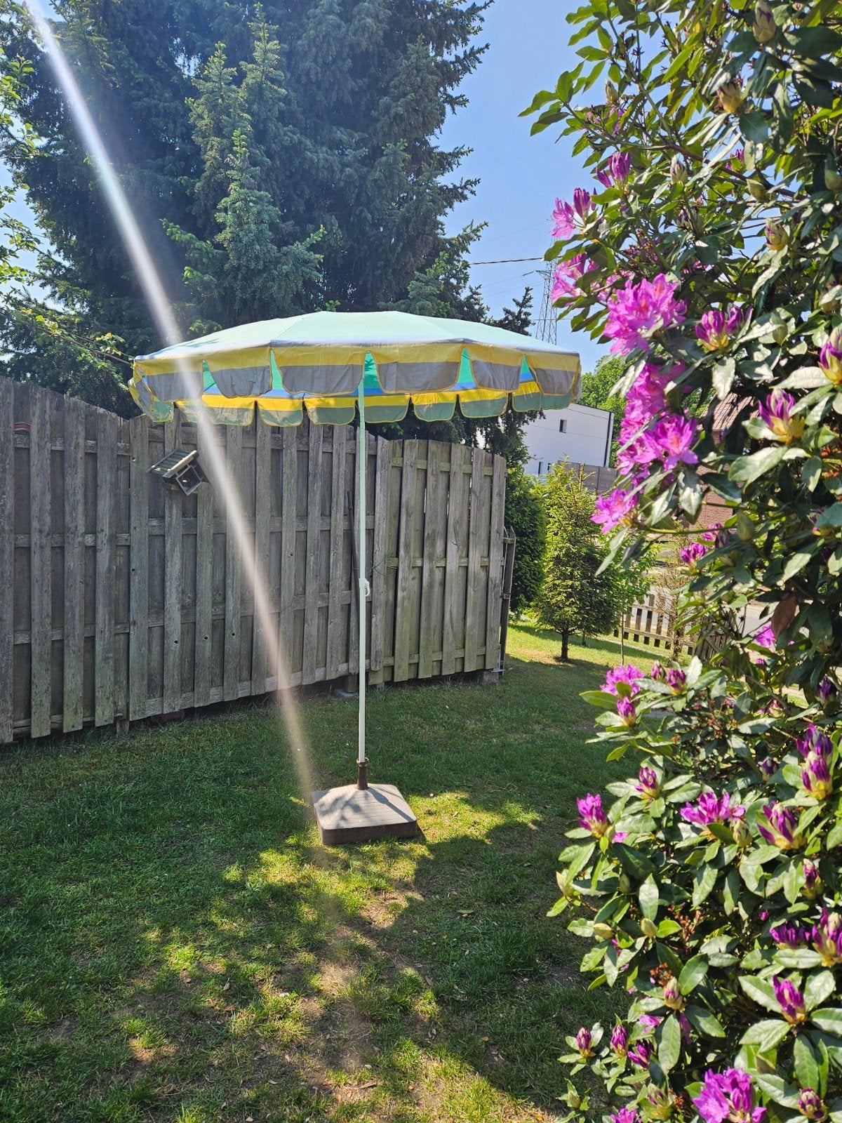 Zandparasol diameter 2 meter takelbare me zandvoetparasol, Tuin en Terras, Droogmolens en Wasrekken, Ophalen