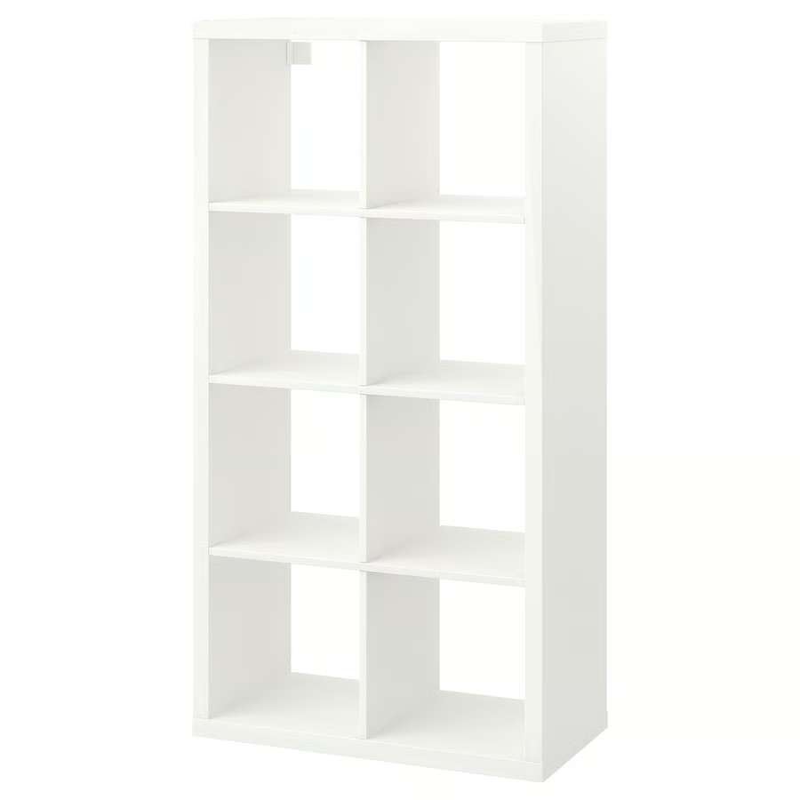 IKEA KALLAX 8 compartiments blanc, Maison & Meubles, Armoires | Bibliothèques, 25 à 50 cm, Enlèvement, Utilisé, 50 à 100 cm