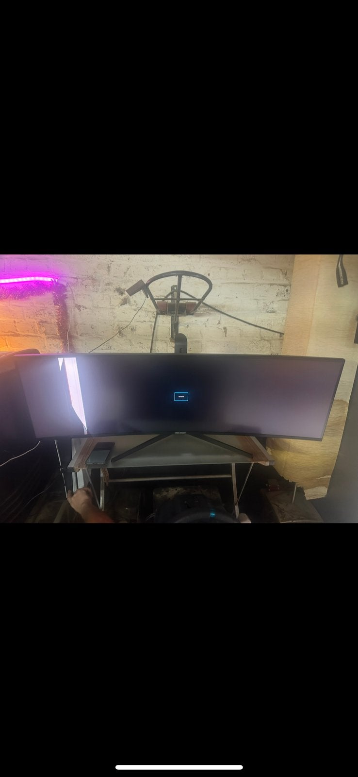 Trackracer monitor - 49 inch - transportschade, Computers en Software, Ophalen, In hoogte verstelbaar