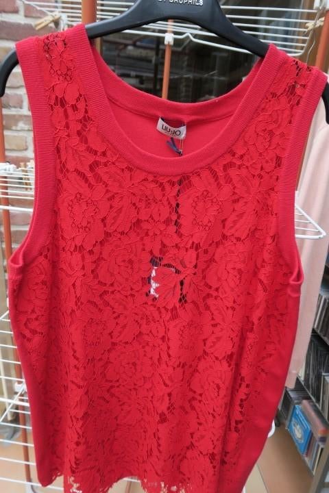 Topje nieuw rood kant Liu Jo mt L, Kleding | Dames, Topjes, Liu Jo, Maat 42/44 (L), Nieuw, Ophalen of Verzenden