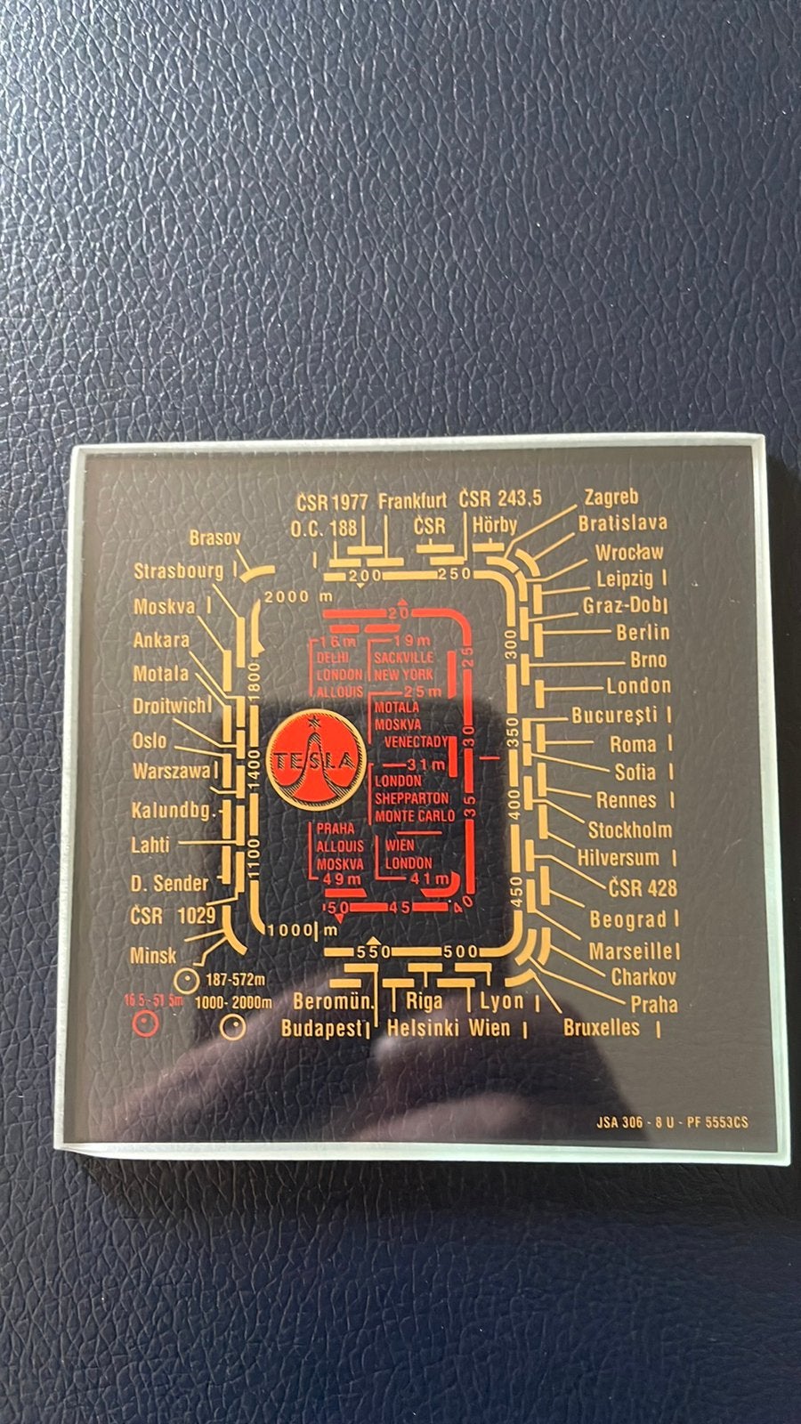 Replica zenderschaal voor buizenradio Tesla 306U, 307U, 308U, Antiek en Kunst, Verzenden