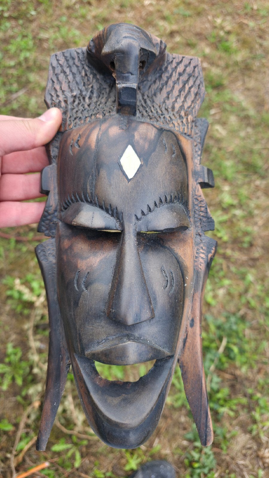Prachtig oud-Afrikaans masker in gesneden hout, Antiek en Kunst, Hout, Afrika, Masker, Ophalen of Verzenden
