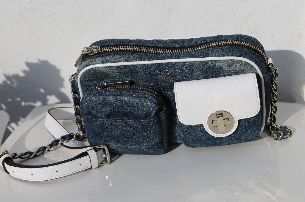 Leuke jeanstas van Guess - nieuw!, Handtassen en Accessoires, Tassen | Damestassen, Ophalen of Verzenden, Nieuw, Blauw