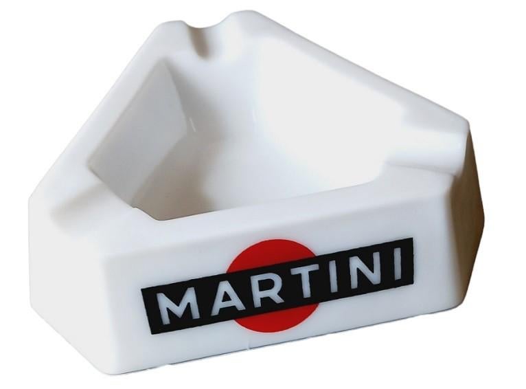 Martini asbak.in glas., Verzamelen, Retrohouse@telenet.be, Gebruikt, Gebruiksvoorwerp, B