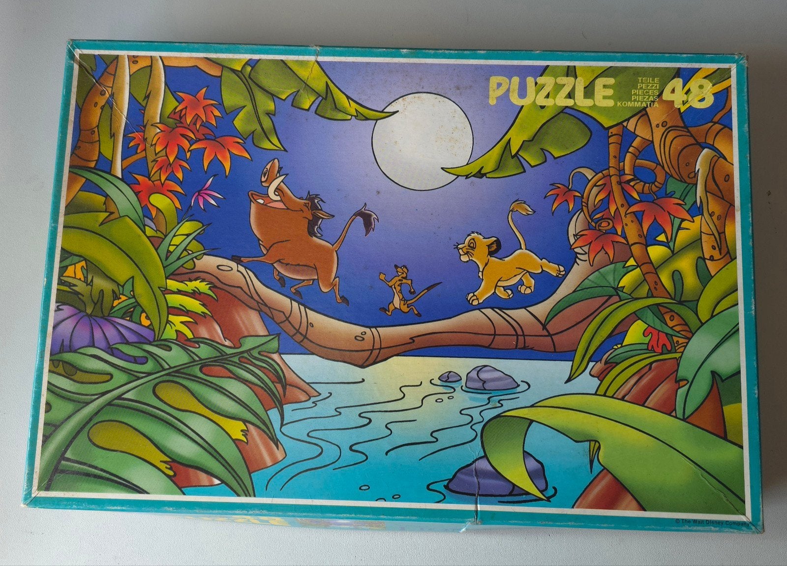 Ancien puzzle vintage Roi Lion complet, Collections, Enlèvement ou Envoi, Le Roi Lion ou Le Livre de la Jungle, Utilisé, Autres types