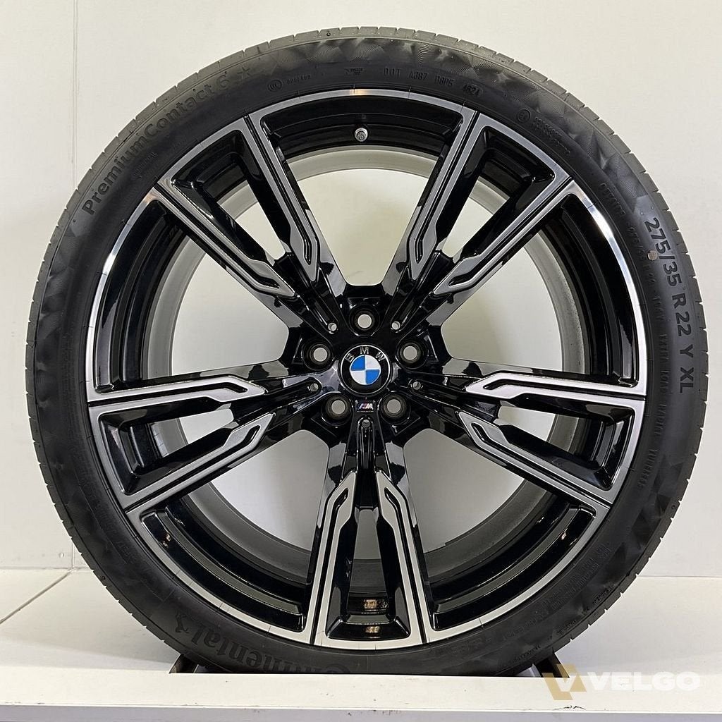 BMW X5 G05 X6 G06 BREEDSET VELGEN + ZOMERBANDEN 22 INCH ORIG, Auto-onderdelen, Gebruikt, -, 275 mm, -