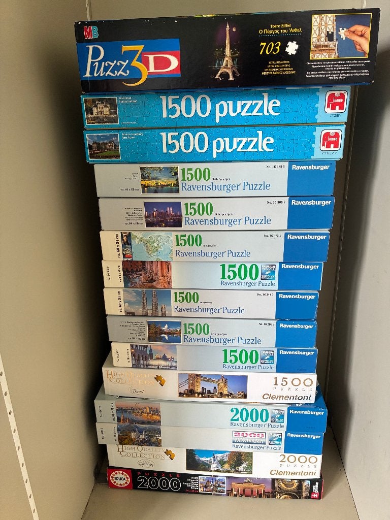 Puzzels, mix, zelf uit te kiezen, Hobby en Vrije tijd, Ophalen, 500 t/m 1500 stukjes, Gebruikt, Legpuzzel