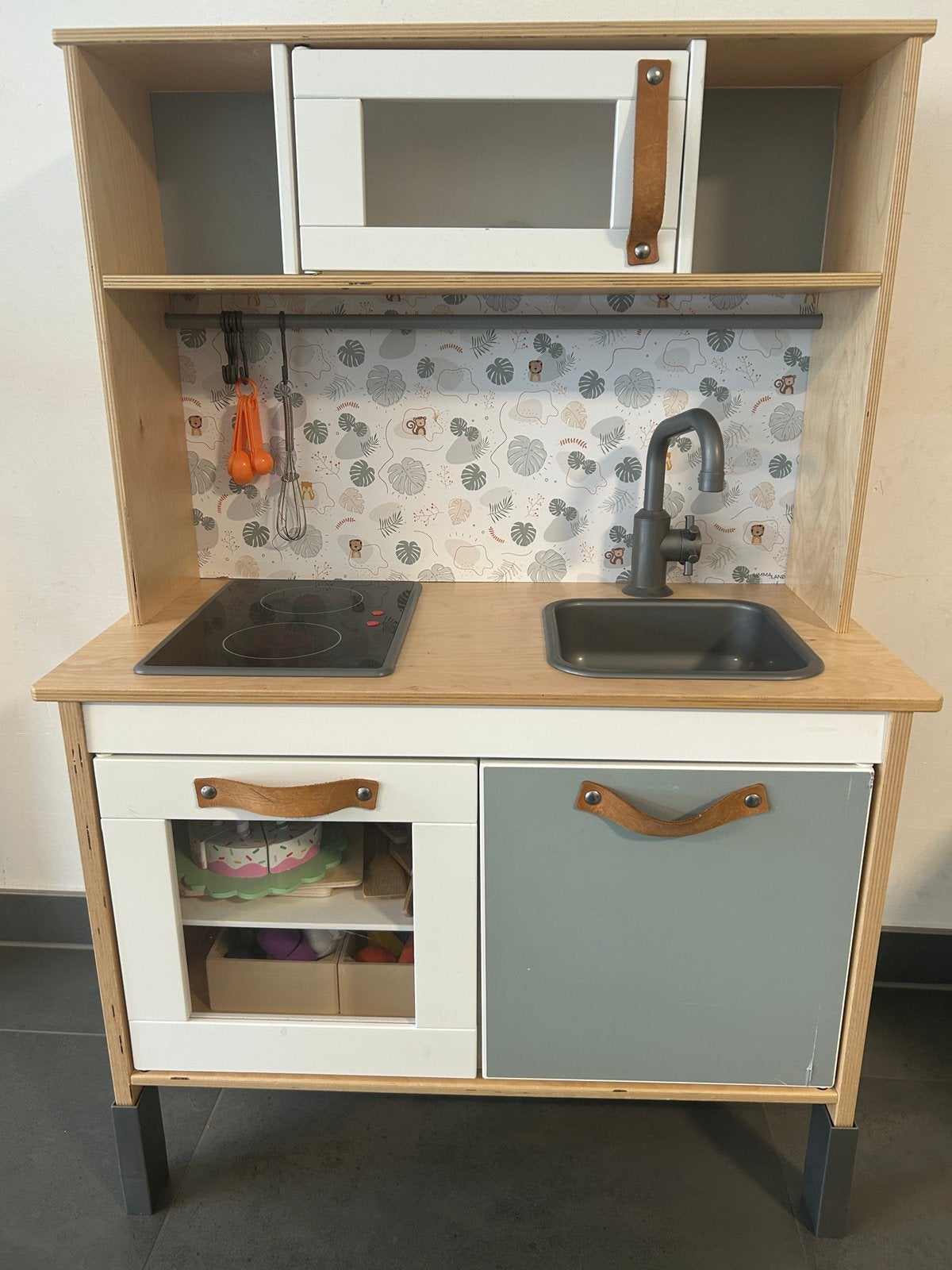 Keukentje ikea met toebehoren, Enlèvement, Utilisé, Bois, Jouer à la cuisine