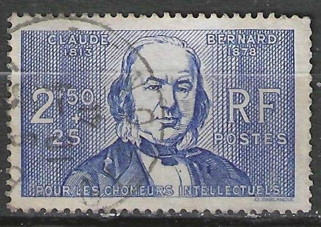 Francia 1940 - Yvert 464 - Claude Bernard (ST), Envoi, Affranchi