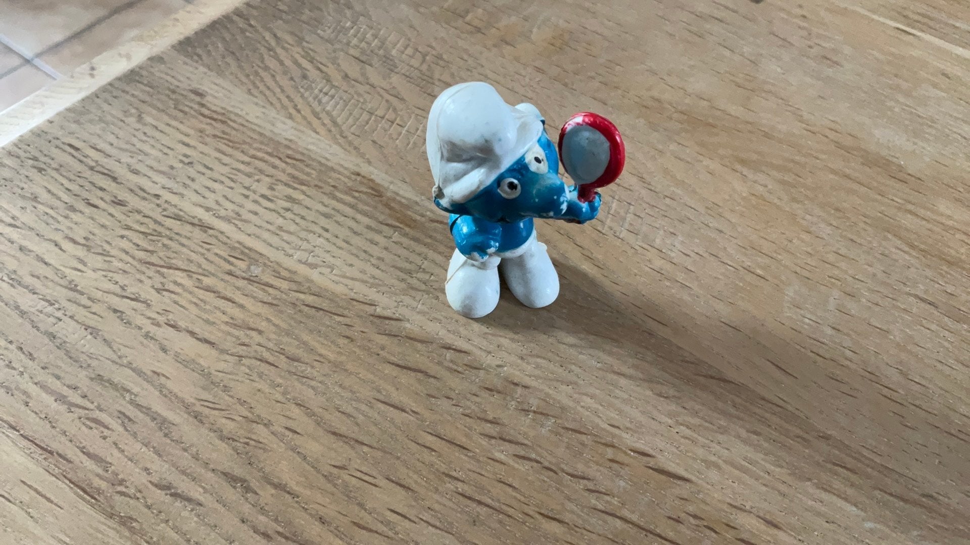 De ijdele smurf, Verzamelen, Ophalen of Verzenden, Gebruikt, Overige Smurfen, Poppetje, Figuurtje of Knuffel