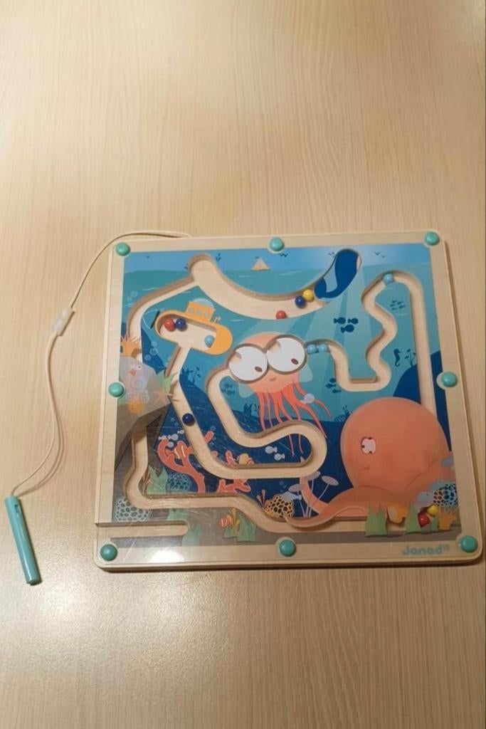 Janod houten magnetisch doolhof oceaan, Kinderen en Baby's, Ophalen of Verzenden