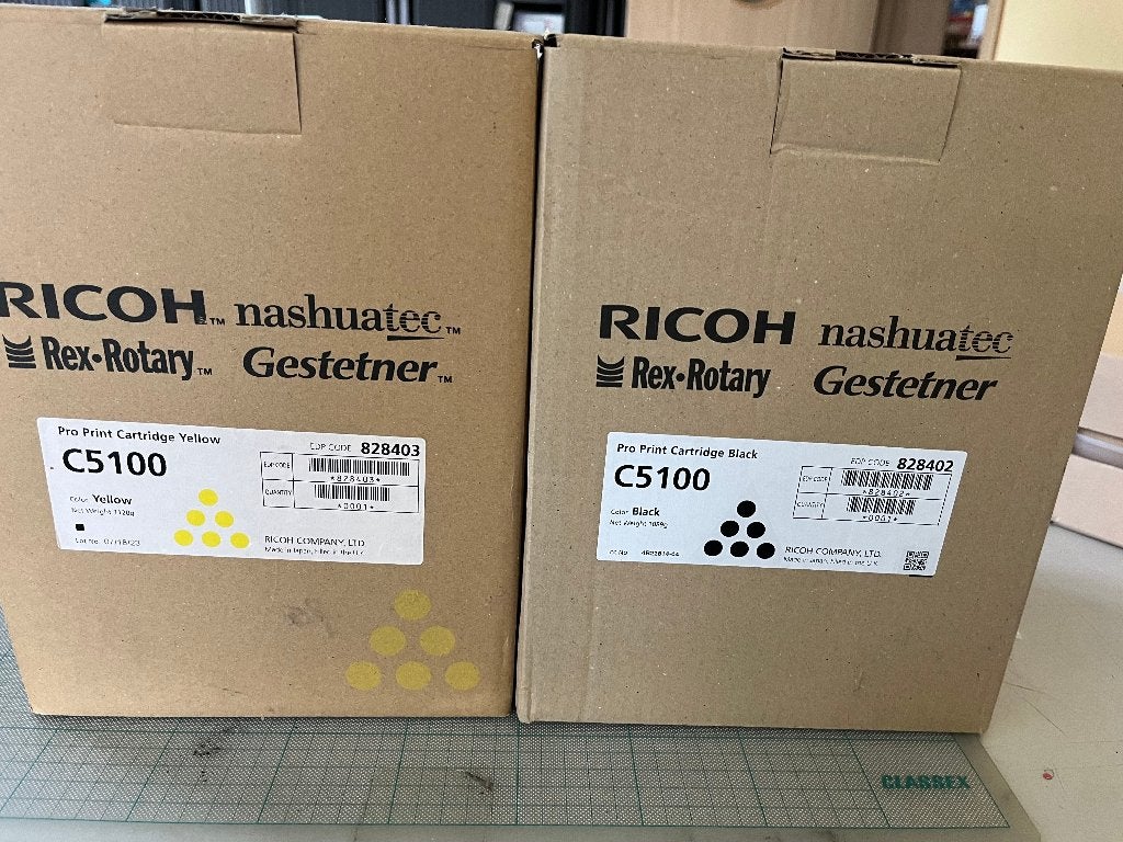 Lot de 2 cartouches Ricoh pour C5100, Informatique & Logiciels, Fournitures d'imprimante, Enlèvement, Neuf, Toner, Ricoh
