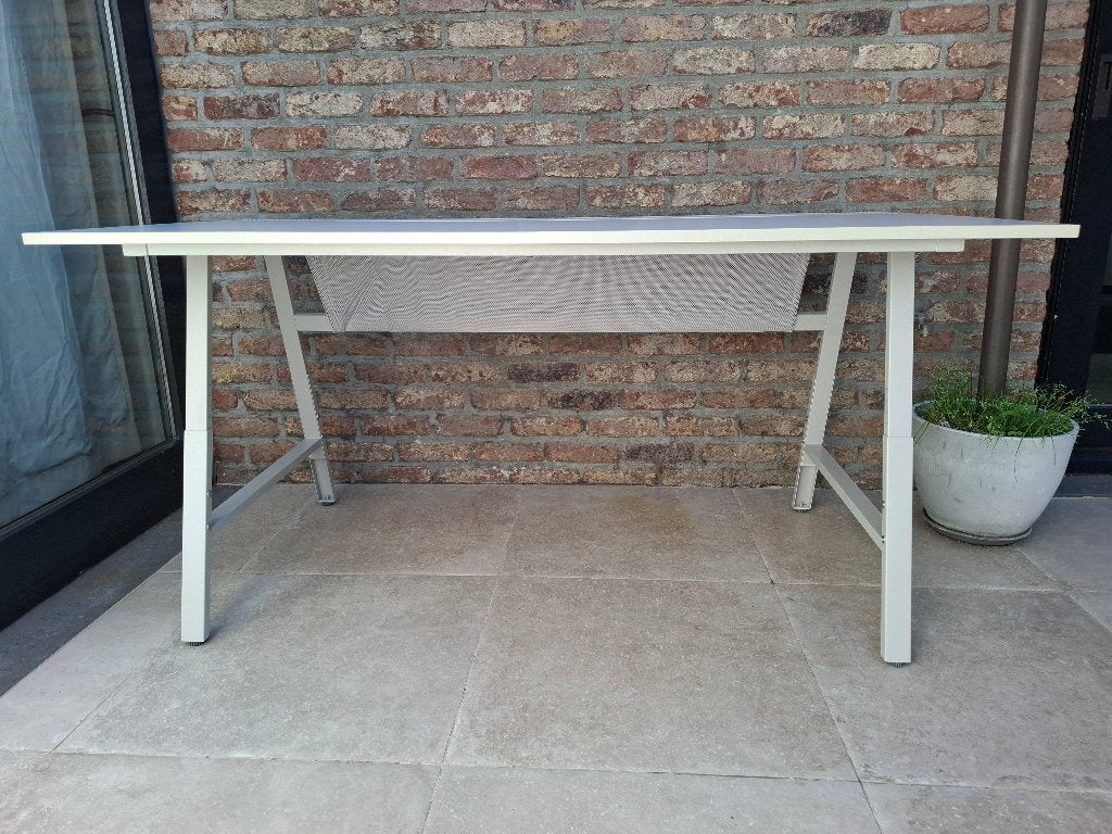PC/gaming-bureau grijs (Ikea Utespelare), Huis en Inrichting, Bureaus, Ophalen, 160 cm, Metaal, Zo goed als nieuw