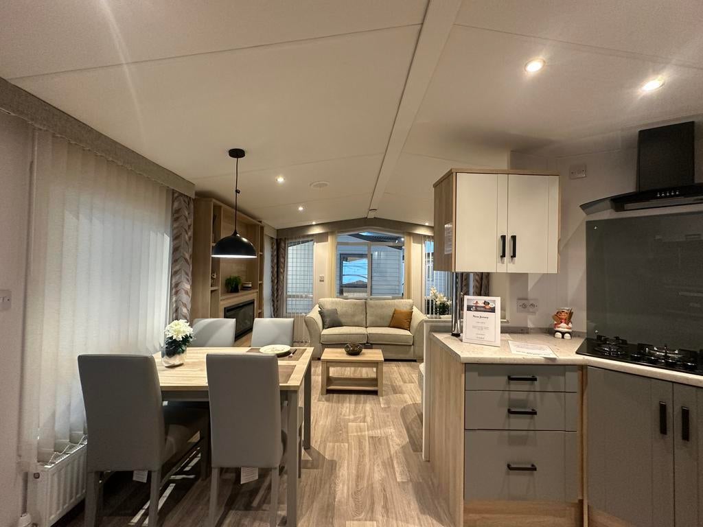 STOCK !!! NEW JERSEY 1100x400/2 LUXUEUSE 4 SEIZOENS UNIT, Caravans en Kamperen, Stacaravans, Tot en met 6