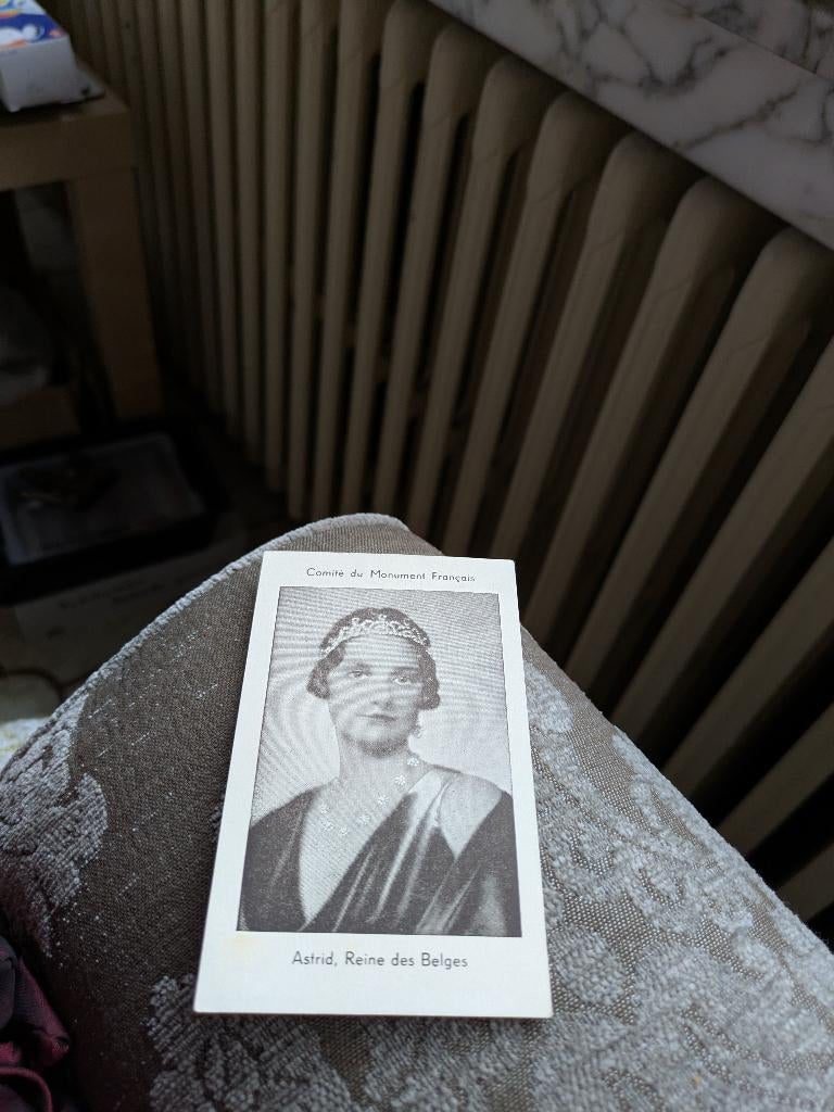 Astrid reine des belges, Ophalen of Verzenden, Zo goed als nieuw, Kaart, Foto of Prent