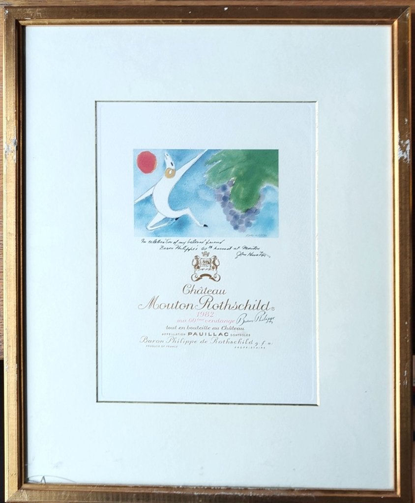 Château Mouton Rothschild wijnetiket -John Huston, Enlèvement ou Envoi