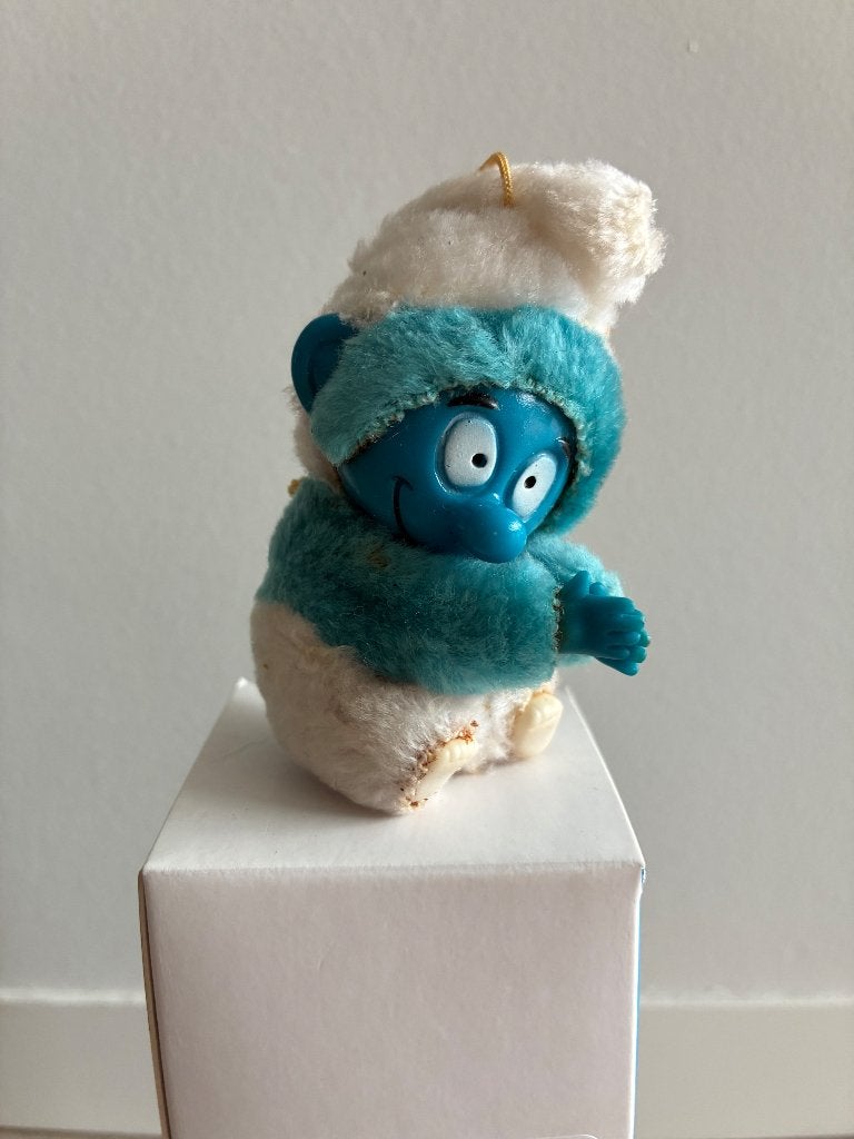 Smurf potlood grijper uit de jaren 80, Verzamelen, Stripfiguren, Verzenden, Smurfen, Gebruikt, Beeldje of Figuurtje