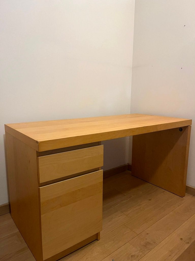 IKEA MALM bureau, 65 cm, IKEA, 140 cm, Panneau de particules ou MDF