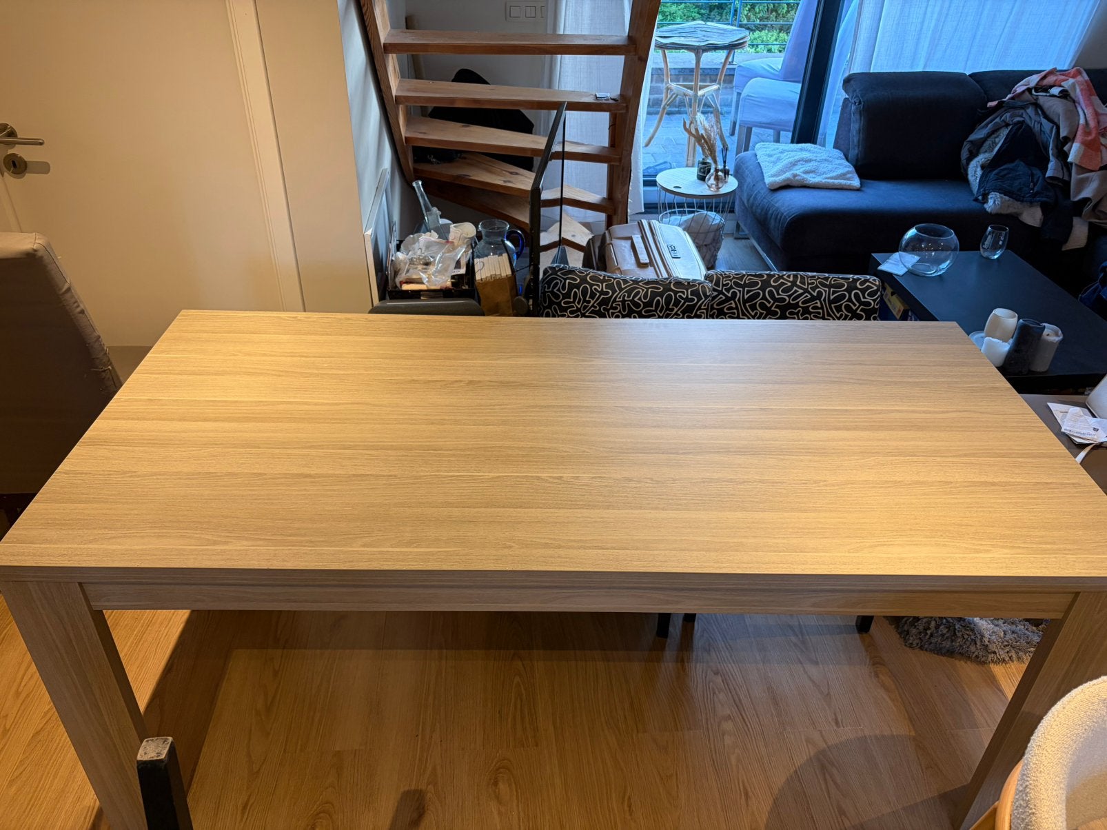 Table de salle à manger, Enlèvement, Comme neuf, Gris, Bois