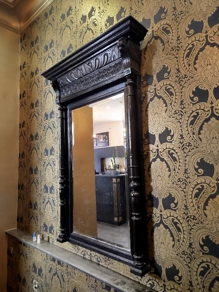 Miroir baroque tête de lion x3, Comme neuf, Enlèvement, 50 à 75 cm, 100 à 150 cm