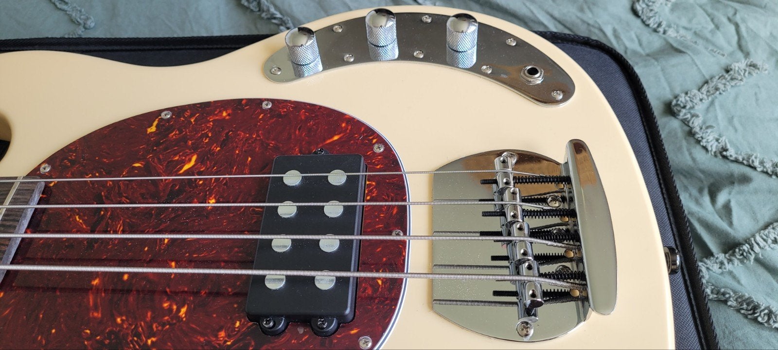 Basse 4 cordes J&D vintage white, Musique & Instruments, Enlèvement, Comme neuf, Électrique