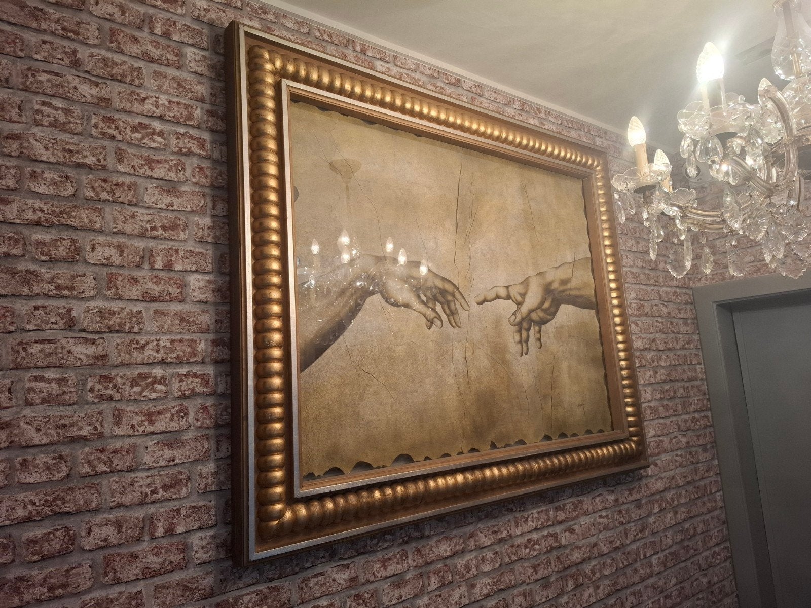 Schilderij met glas, Ophalen