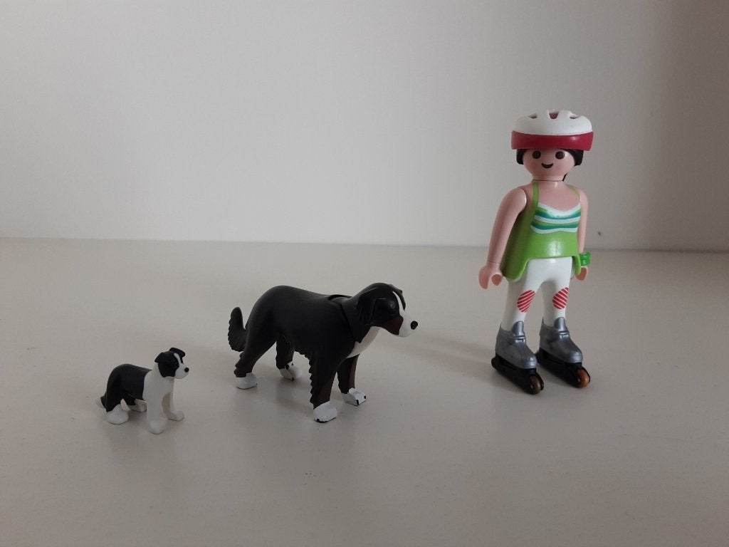 PLaymobil vrouw en honden, Kinderen en Baby's, Speelgoed | Playmobil, Ophalen of Verzenden, Zo goed als nieuw, Complete set, Figuren