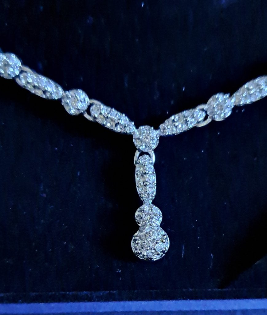 Swarovski halsketting, Ophalen of Verzenden, Zo goed als nieuw, Sieraad of Horloge