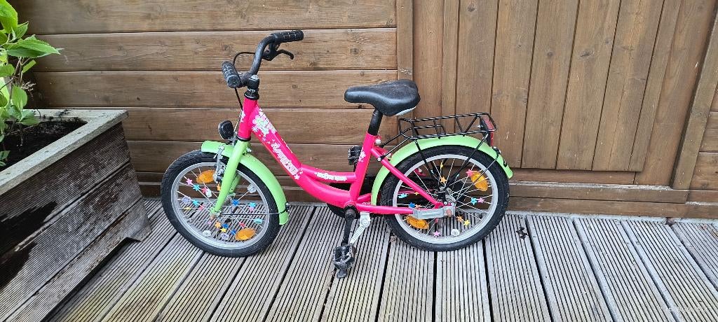 KINDERFIETS FLOWER FUN, Fietsen en Brommers, Fietsen | Dames | Damesfietsen, Ophalen, Gebruikt, Terugtraprem