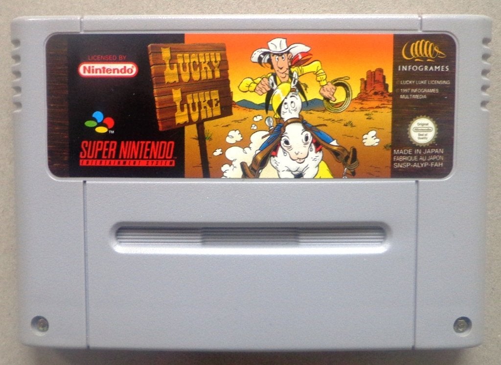 Lucky Luke voor de Europese Super Nintendo, Games en Spelcomputers, Ophalen of Verzenden, Gebruikt