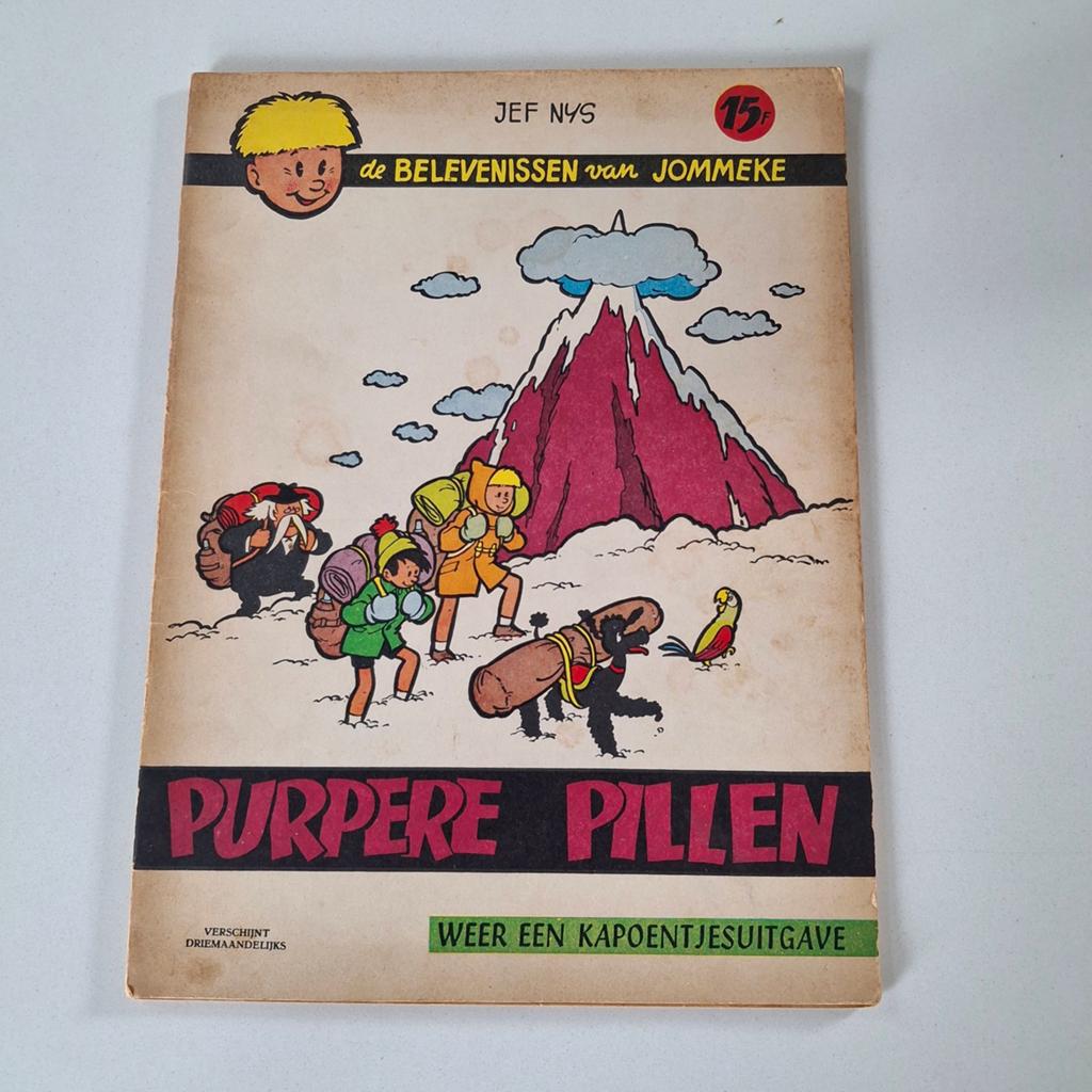 Pilules violettes Jommeke. Première édition., Une BD, Enlèvement ou Envoi, Comme neuf, Jef Nijs
