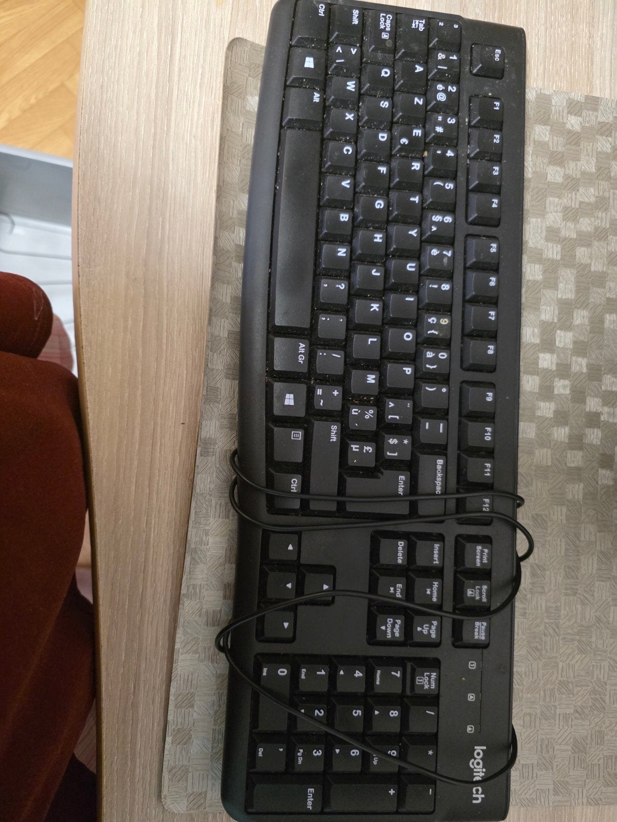 Toetsenbord Logitec, Computers en Software, Ophalen, Gebruikt, Logitech, Azerty