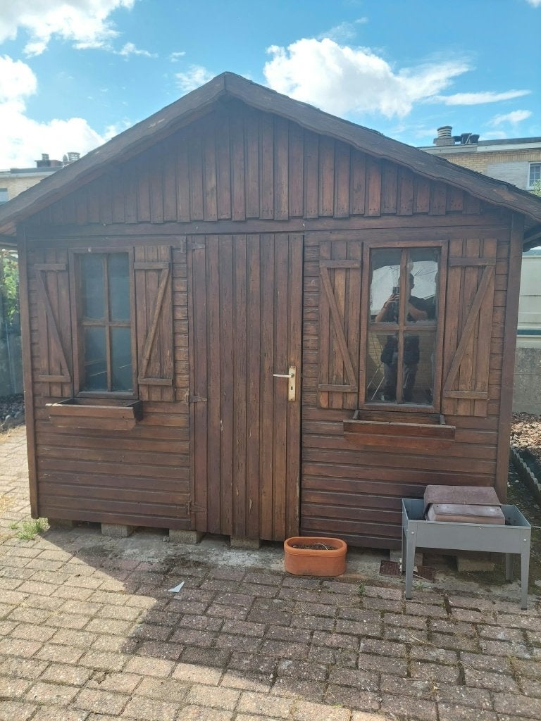 tuinhuis hout (zelf af te breken), 200 à 400 cm, 250 à 300 cm, 2 fenêtres, Enlèvement