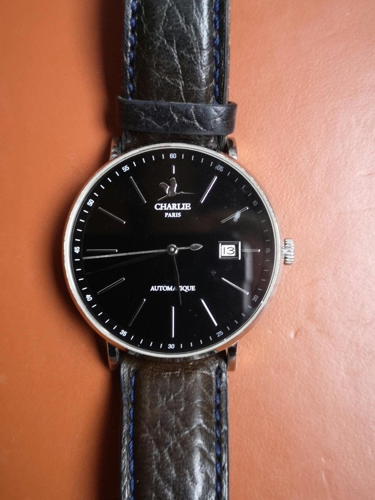 Charlie Watch/Charlie Paris Bastille Automatique/polshorloge, Leer, Staal, Polshorloge, Zo goed als nieuw