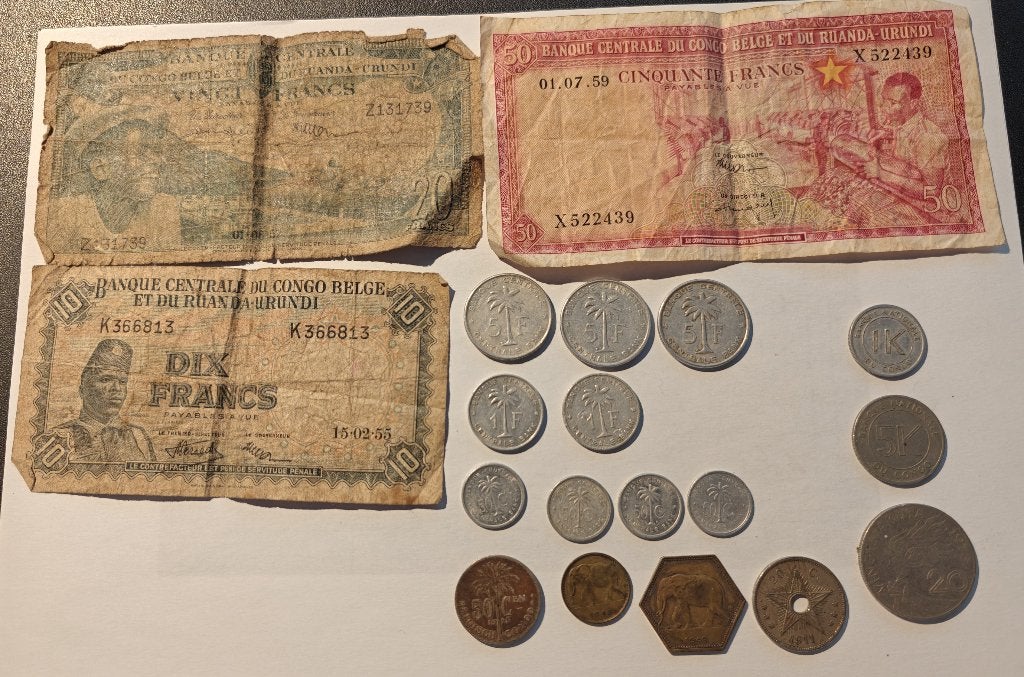 Monnaie congolaise belge, Enlèvement, Autres pays, Série