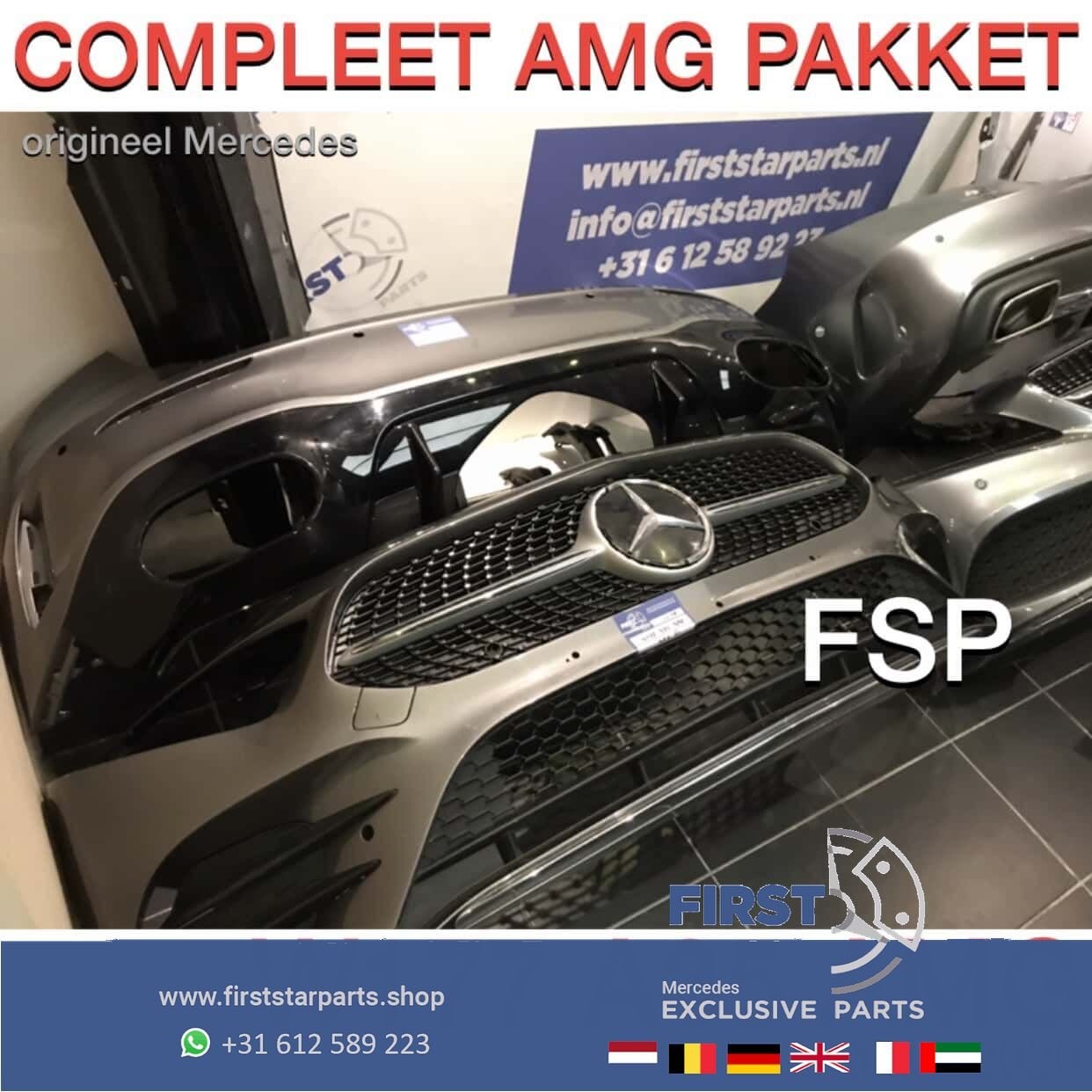 W177 A35 AMG Voorbumper + Achterbumper + Zijskirts Mercedes, Auto-onderdelen, Gebruikt, -, Ophalen of Verzenden, Bumper