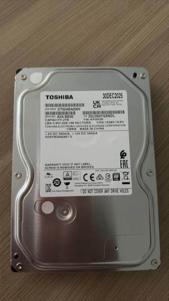 Disque Dur Toshiba 2 To NVR, Neuf, Toshiba, Enlèvement ou Envoi, Interne