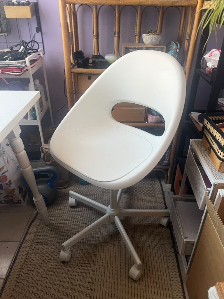 Chaise bureau IKEA, Enlèvement, Comme neuf, Blanc, Chaise de bureau
