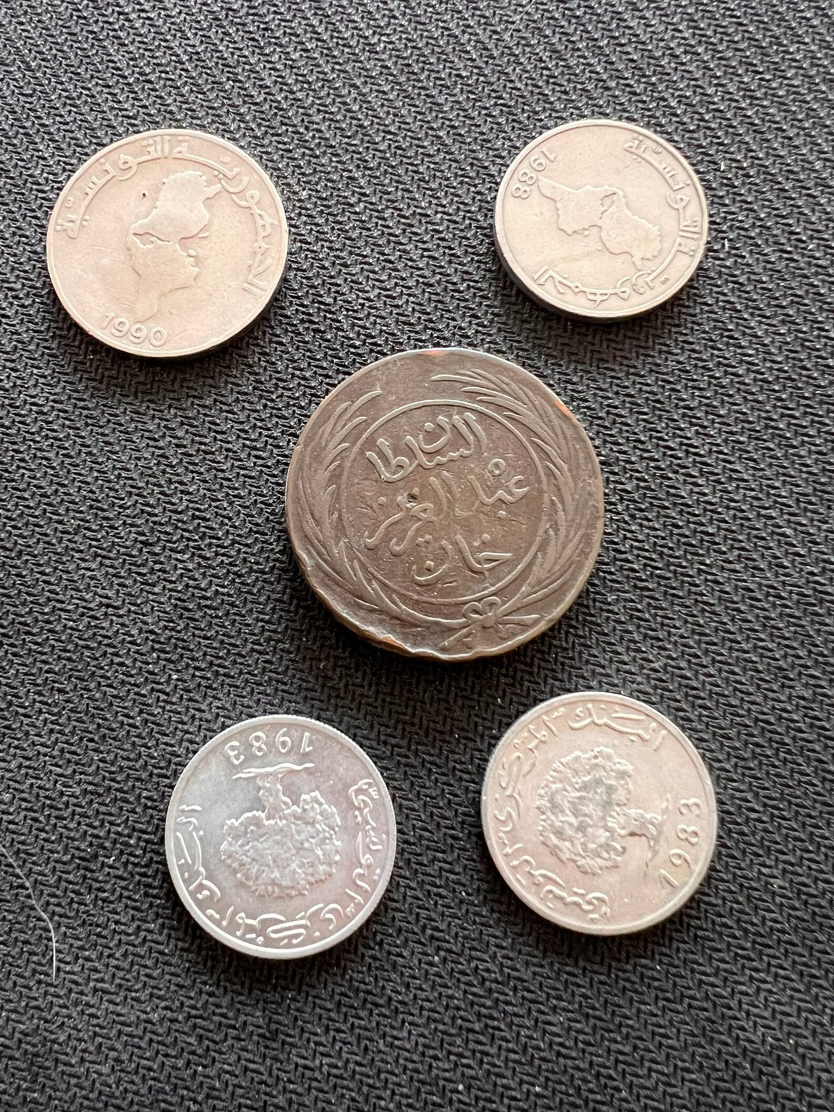 Lotje munten Tunesië, Postzegels en Munten, Ophalen of Verzenden, Munten