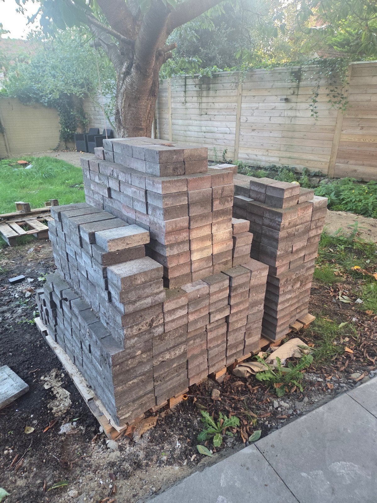 partij stenen te koop, Tuin en Terras, Ophalen, Gebruikt, 5 tot 10 m², Terrastegels