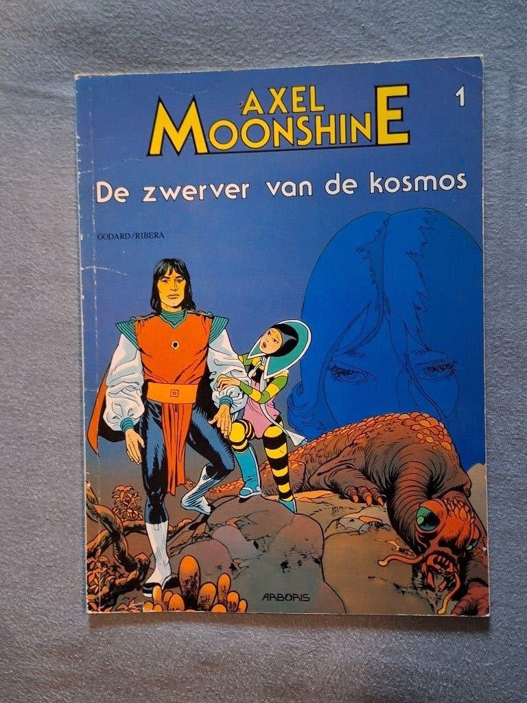 Axel Moonshine 1: de zwerver van de kosmos, Boeken, Eén stripboek, Ophalen of Verzenden, Zo goed als nieuw