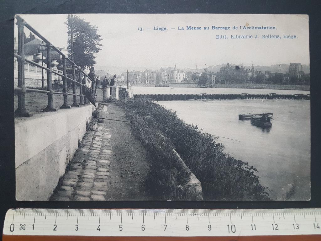 Carte postale Liège La Meuse au Barrage de l'Acclimatation, Enlèvement ou Envoi, Avant 1920, Affranchie, Liège