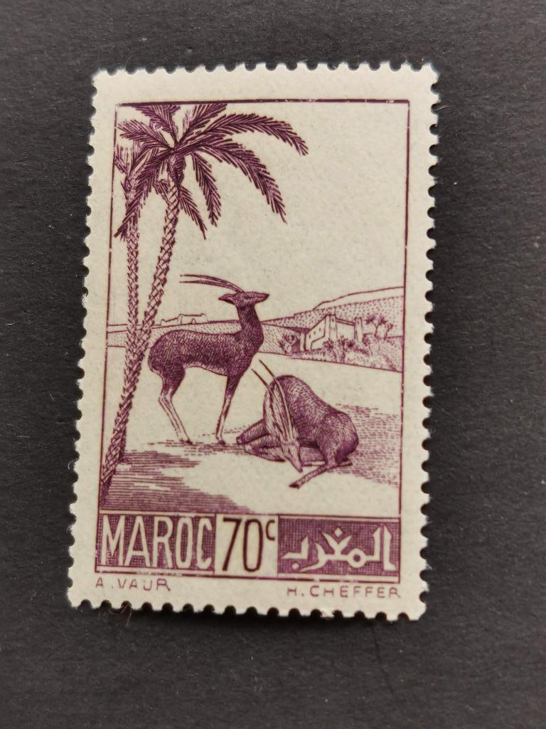 Marokko 1939 - wilde dieren - gazelle **, Postzegels en Munten, Ophalen of Verzenden, Marokko, Postfris