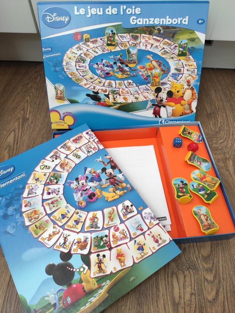 Disney Ganzenbord van Clementoni, 1 ou 2 joueurs, Enlèvement, Comme neuf, Clementoni