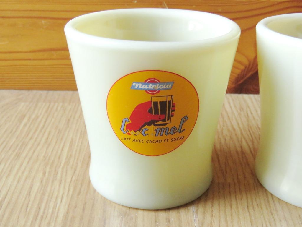 vintage 2 mug tasses cécémel lait avec cacao et sucre, Huis en Inrichting, Keuken | Servies, Ophalen of Verzenden, Zo goed als nieuw