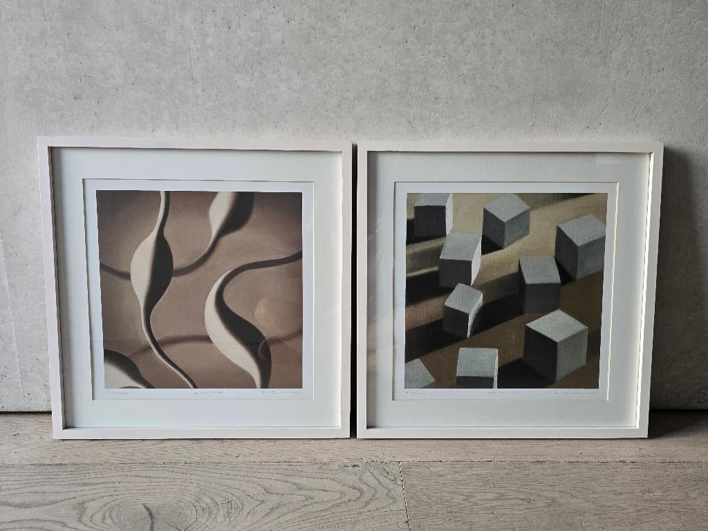 Twee litho's van Eric Vandamme, Antiek en Kunst, Ophalen