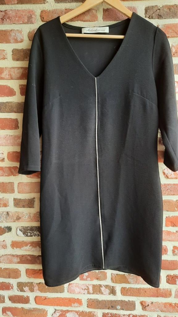 Zwart kleed met goud accent - maat 38 - merk Mer du Nord, Kleding | Dames, Jurken, Zwart, Ophalen of Verzenden, Zo goed als nieuw