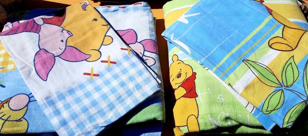 Housses de couette Winny l'ourson flanelle 2 paires lit 1 pe, Enlèvement, Comme neuf